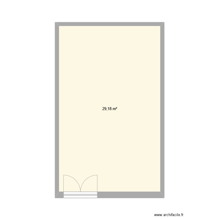 Wimereux. Plan de 1 pièce et 29 m2