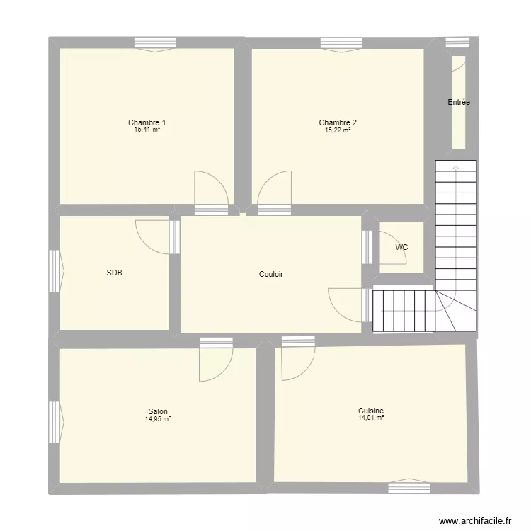Appartement Chabrely. Plan de Appartement Chabrely. Plan de