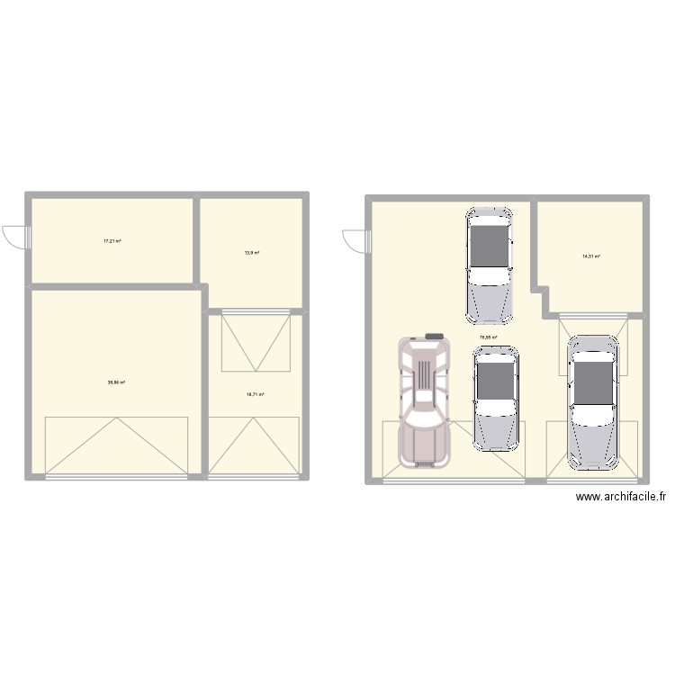 garage. Plan de 0 pièce et 0 m2