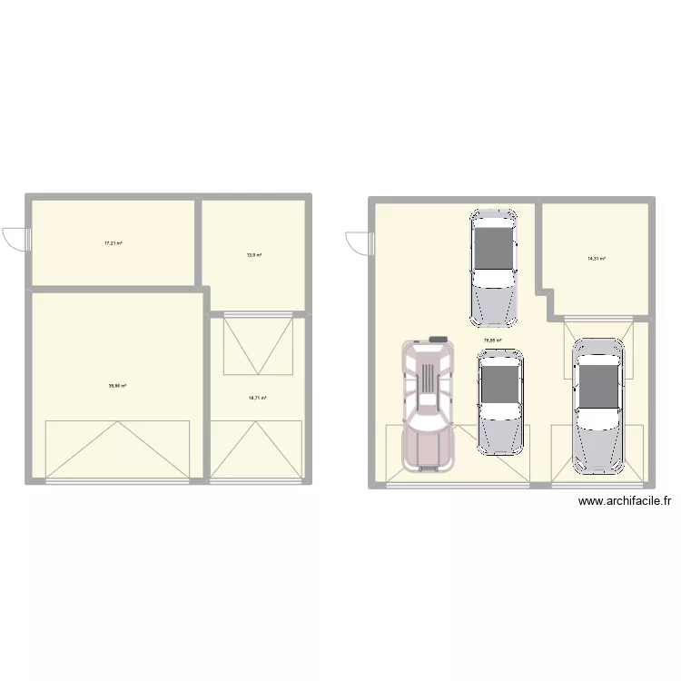 garage. Plan de 