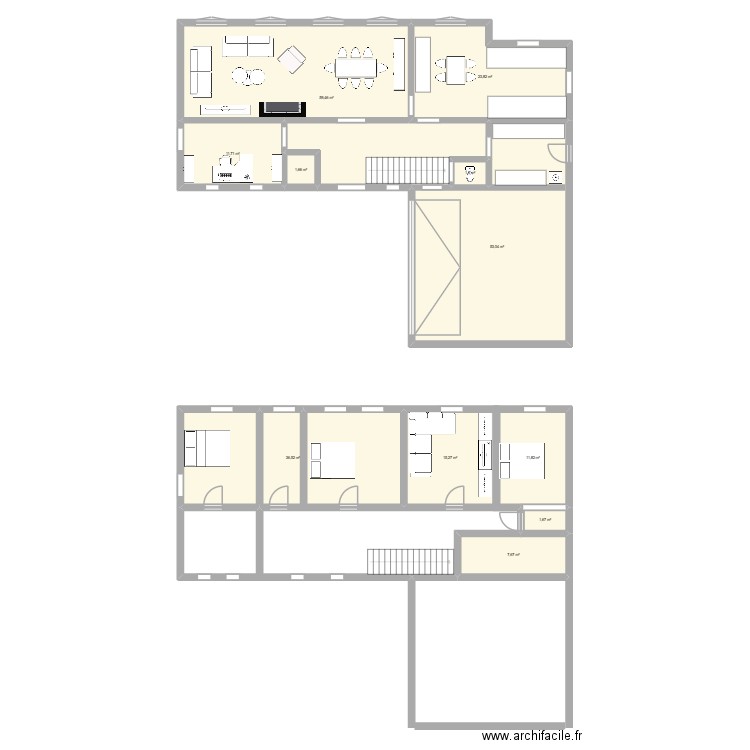 Sainlez. Plan de 11 pièces et 224 m2