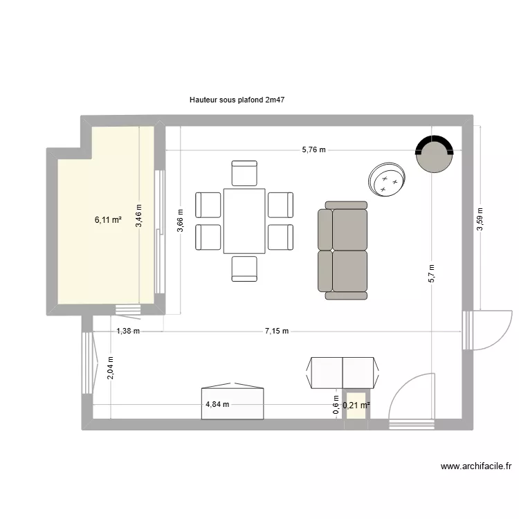Appartement Cassis 1. Plan de 2 Pièces et 6 m² Appartement Cassis 1. Plan de 2 Pièces et 6 m²