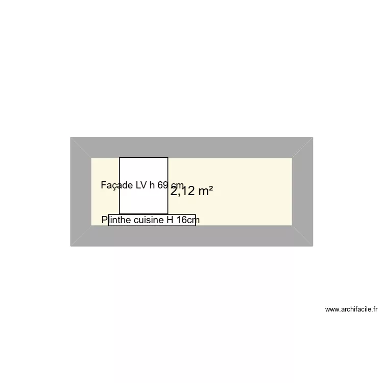 lave vaisselle. Plan de 1  et 2 m²