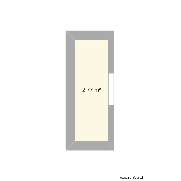 Ayouchi SDB n°2. Plan de 1 pièce et 3 m2