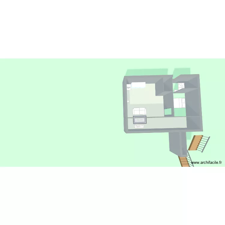 etage. Plan de 4  et 38 m²