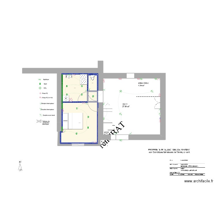 M.MOLES RENOBAT. Plan de 5 pièces et 370 m2