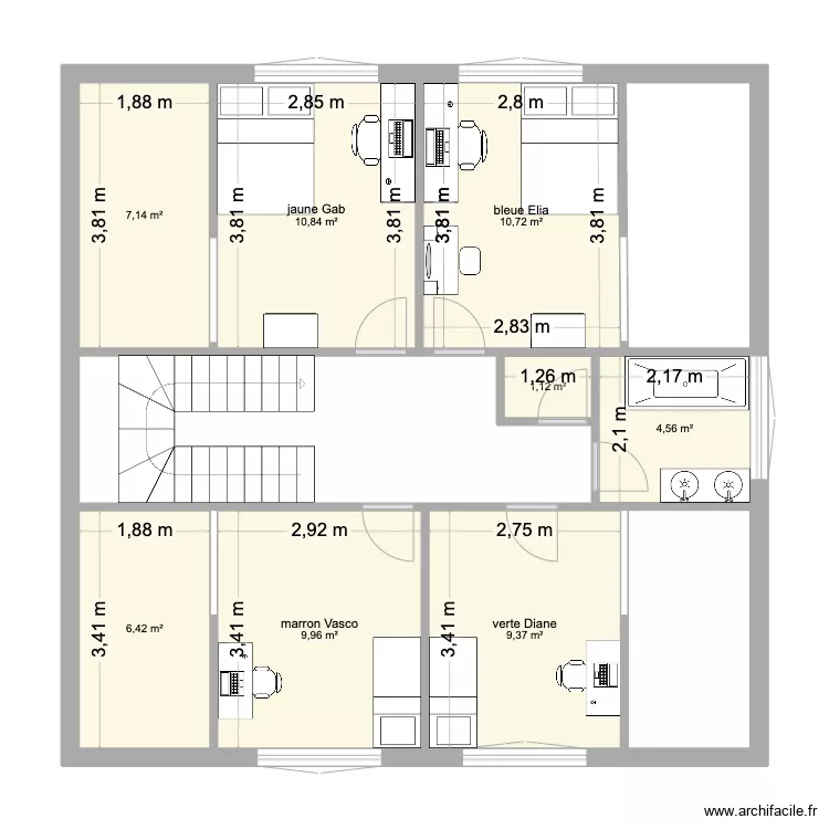 1er étage Barbès. Plan de 1er étage Barbès. Plan de