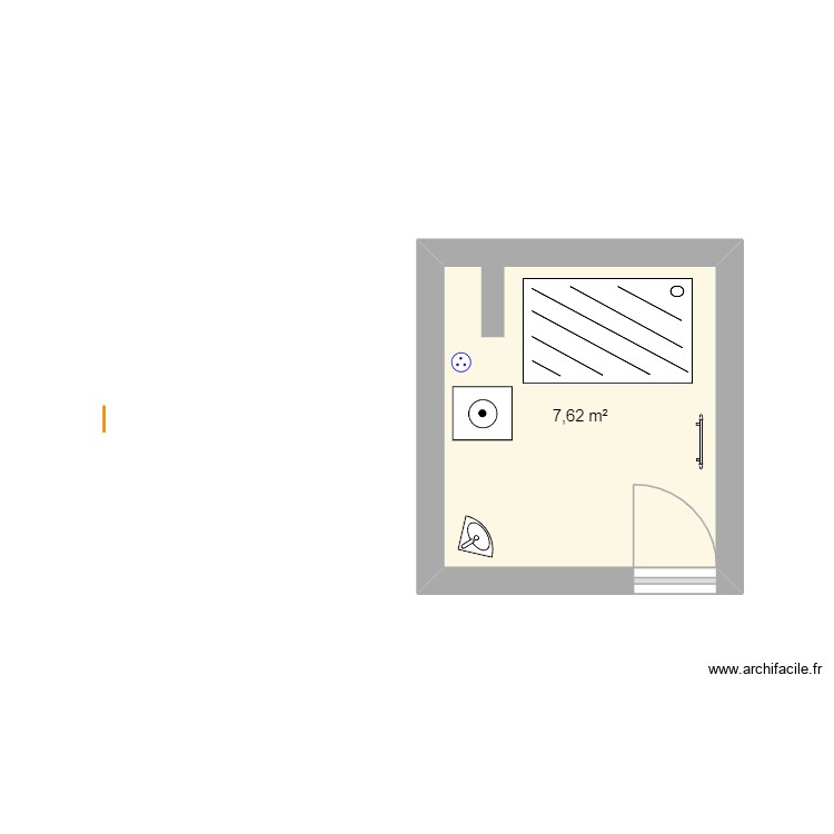 croquis salle de bain 2. Plan de 0 pièce et 0 m2