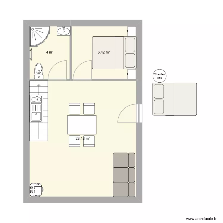 NOUVEAU PLAN. Plan de 3 Pièces et 34 m² NOUVEAU PLAN. Plan de 3 Pièces et 34 m²