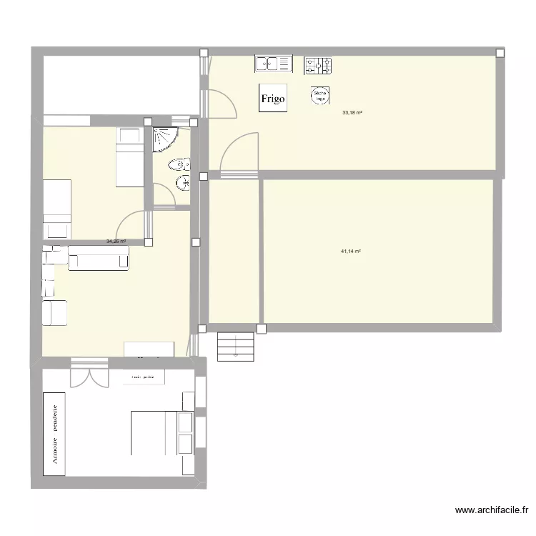 TTT_2. Plan de 1 et 33 m² TTT_2. Plan de 1 et 33 m²