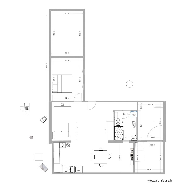 la ciotat 4. Plan de 5 pièces et 53 m2