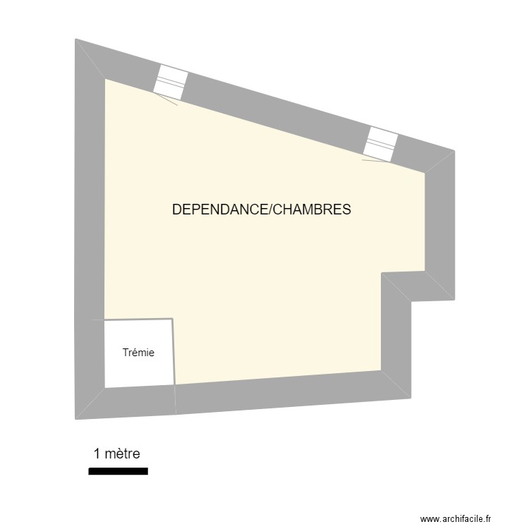 Carmes 12 - R+3. Plan de 2 pièces et 23 m2