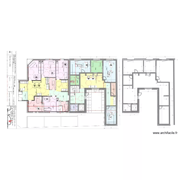 Maison m&eacute;dicale. Plan de 