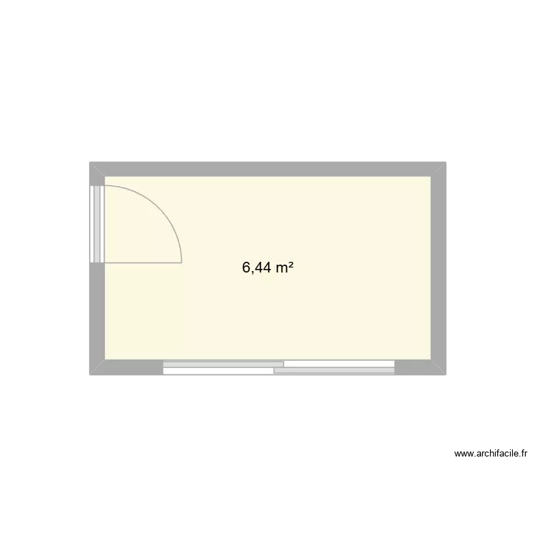 atelier domy. Plan de 1 pièce et 6 m²