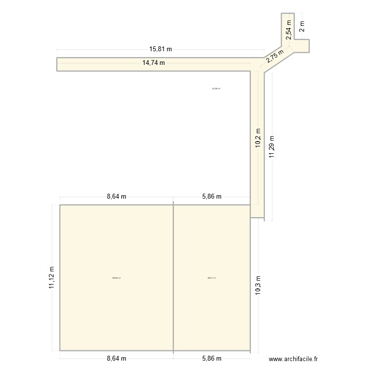 Teixidor Trouillas. Plan de 3 pièces et 194 m2