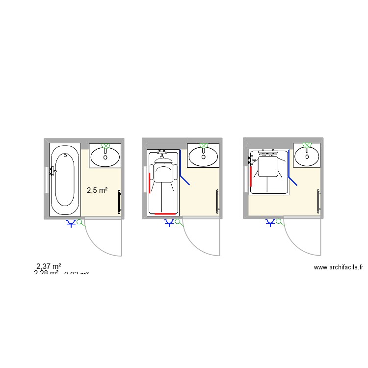 CLAUDE ELISABETH. Plan de 4 pièces et 7 m2