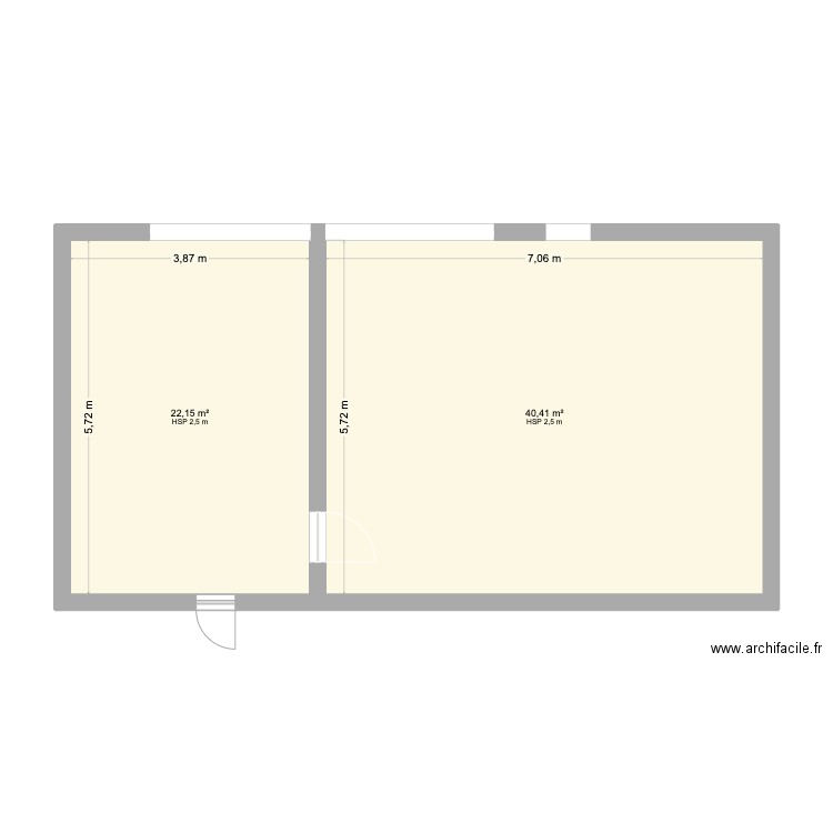 Buanderie et garage maison Piolenc. Plan de 2 pièces et 63 m2