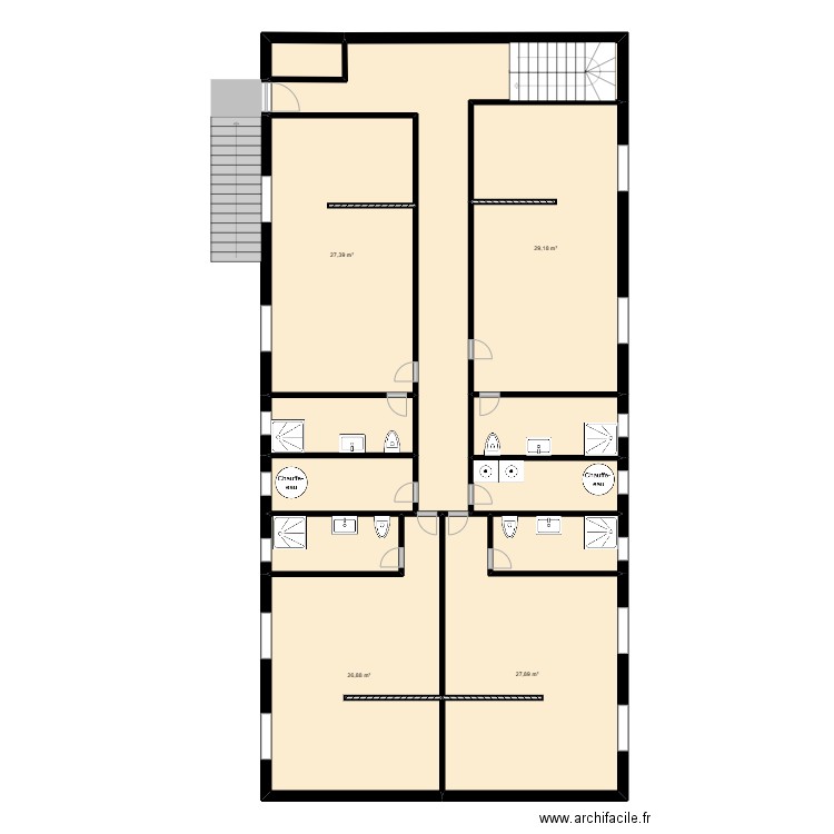 maison tully partie 2. Plan de 12 pièces et 174 m2