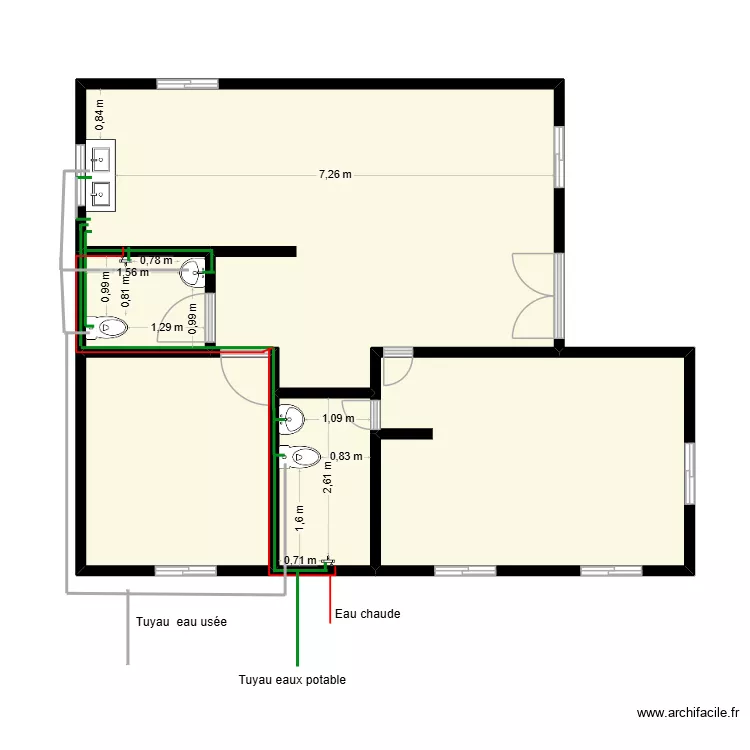 RESIDENCE 1 plombier. Plan de 