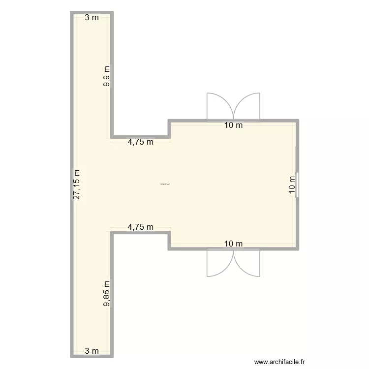 Plan salle La garde. Plan de 1 et 217 m² Plan salle La garde. Plan de 1 et 217 m²