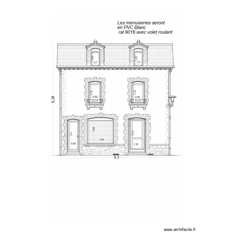 plan façade rheméra. Plan de plan façade rheméra. Plan de