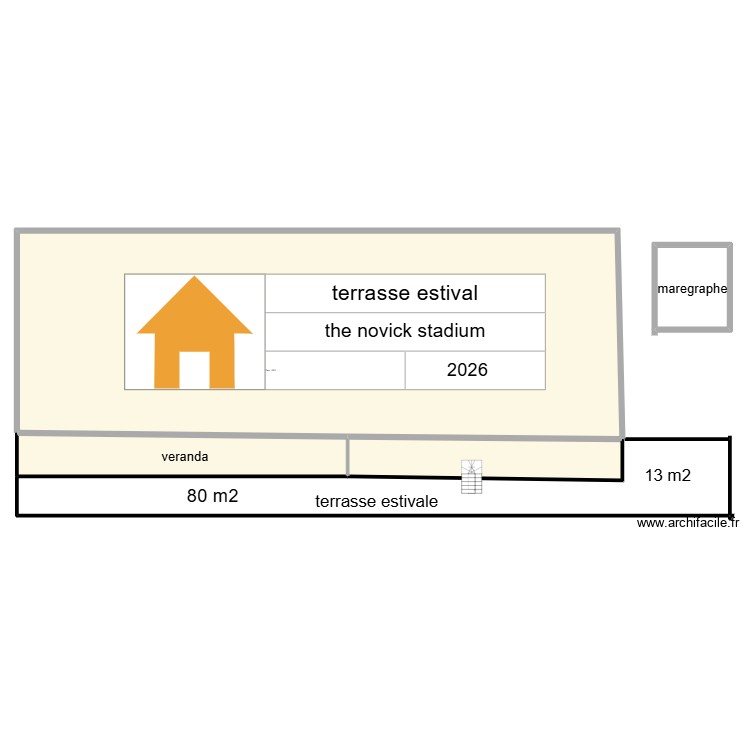 plan terasse. Plan de 0 pièce et 0 m2