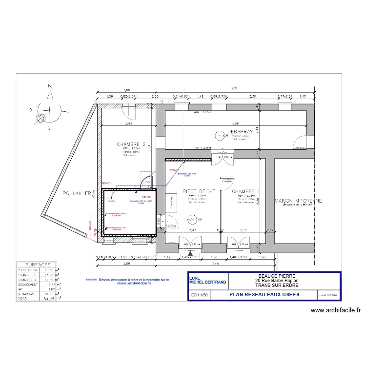 RESEAUX BEAUGE. Plan de 
