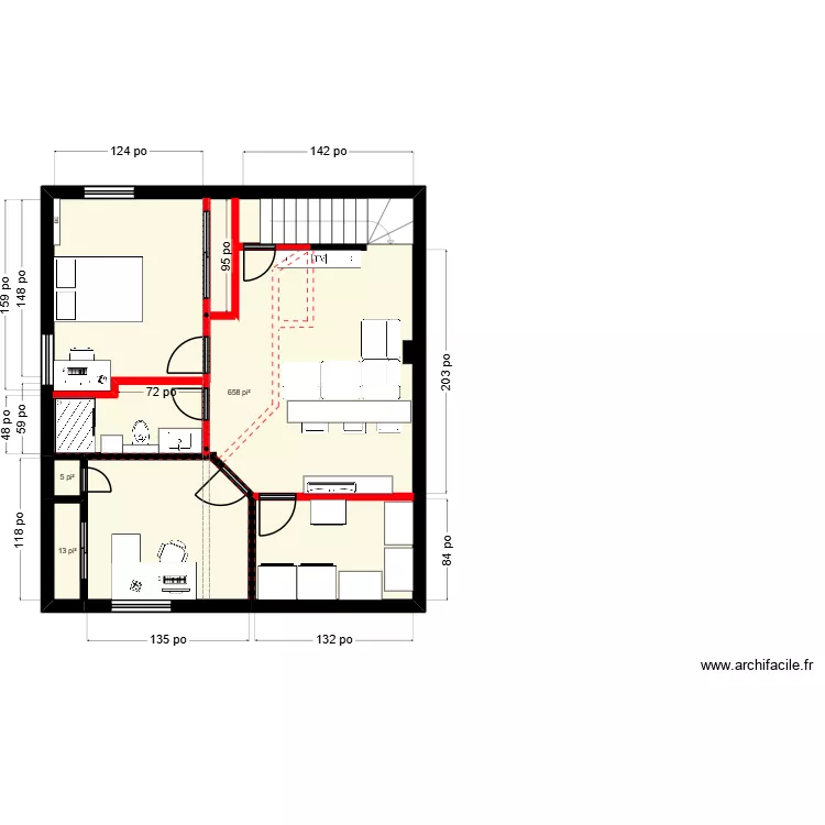 Karele Sous-sol 3. Plan de 3  et 63 m²