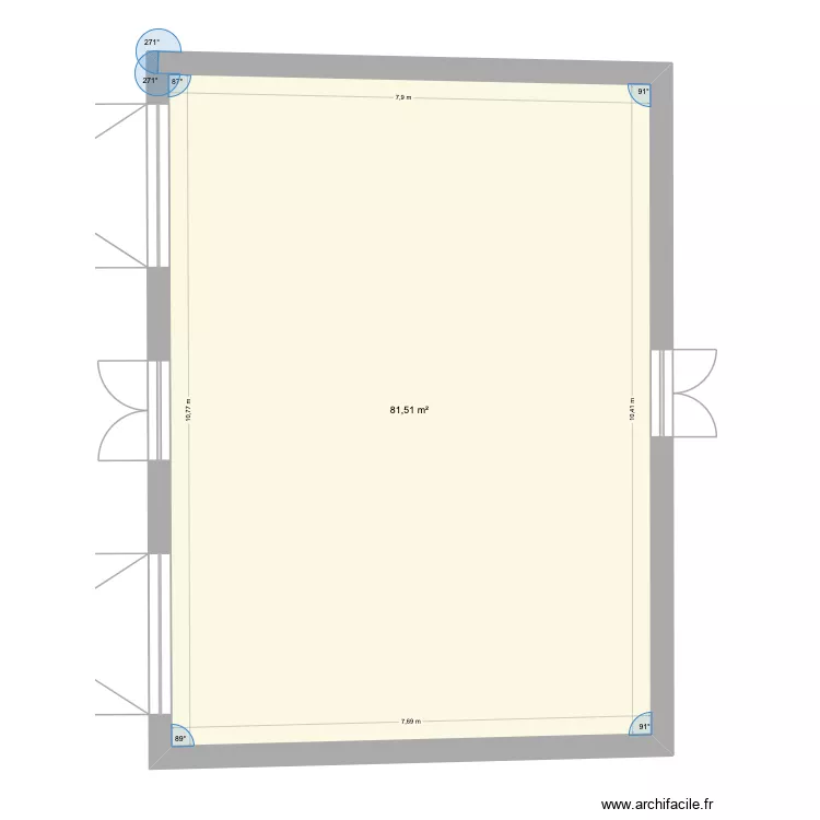 Scheune(1). Plan de 1 Pièce et 82 m² Scheune(1). Plan de 1 Pièce et 82 m²