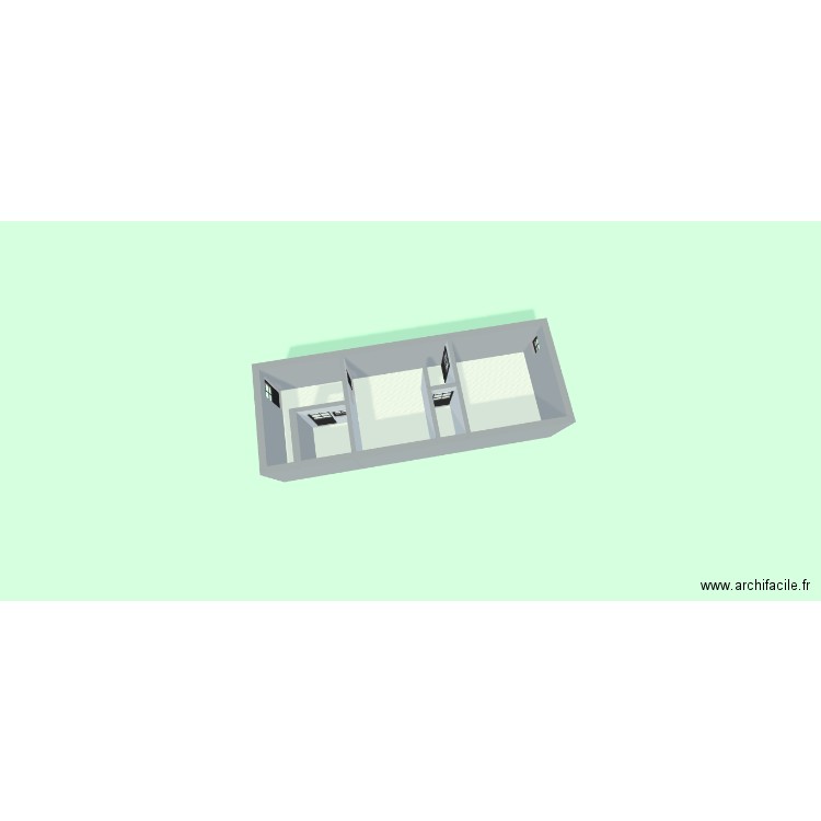 champ salon (2pieces). Plan de 5 pièces et 34 m2