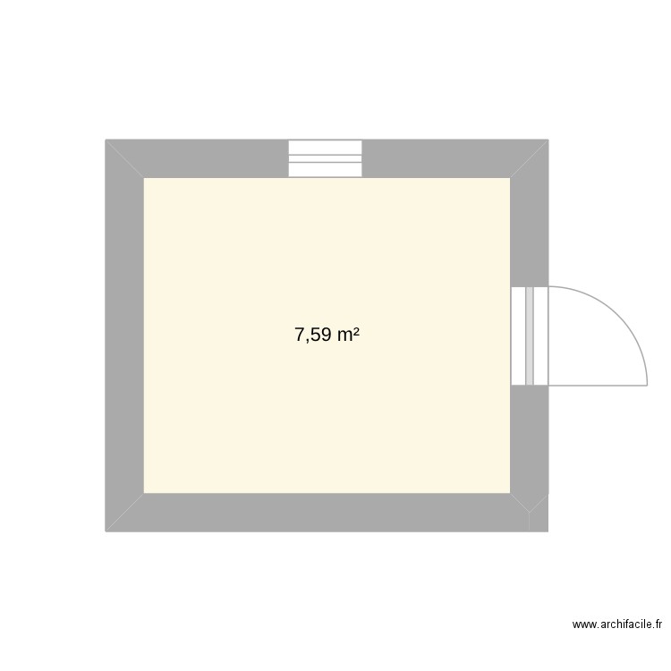 test1. Plan de 1 pièce et 8 m2