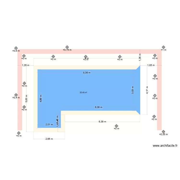 tentative piscine. Plan de 1 et 32 m² tentative piscine. Plan de 1 et 32 m²