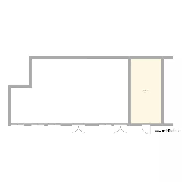bureau moniteurs avec réserve. Plan de 1 et 23 m² bureau moniteurs avec réserve. Plan de 1 et 23 m²