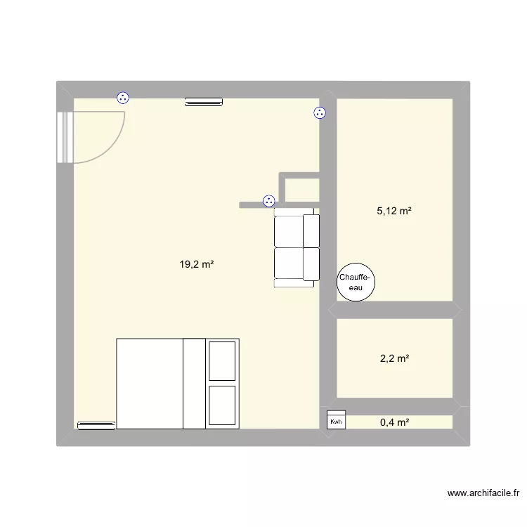 Plan appart. Plan de 4 et 27 m² Plan appart. Plan de 4 et 27 m²