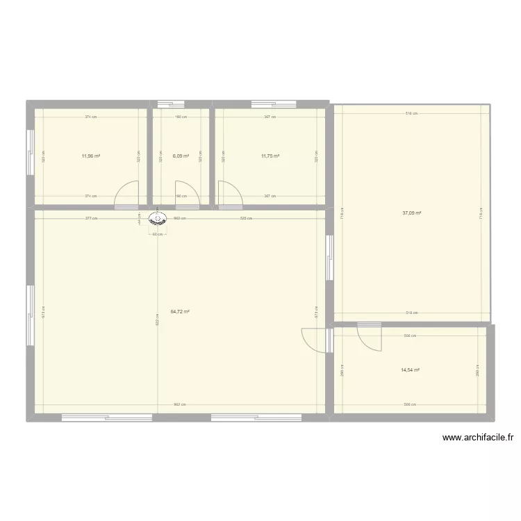 Nouveau plan Julien sans meuble. Plan de 