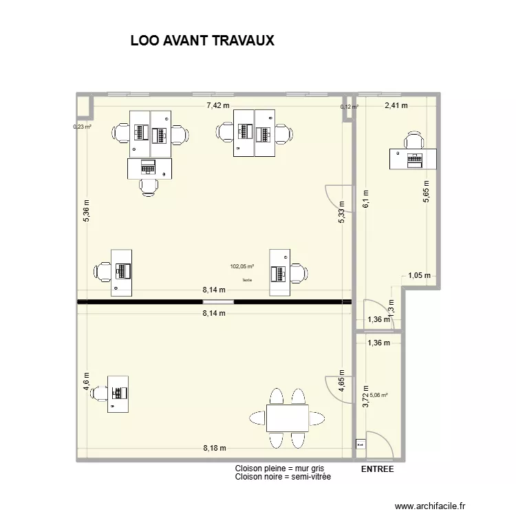 Plan LOO avant. Plan de 4 pièces et 107 m² Plan LOO avant. Plan de 4 pièces et 107 m²