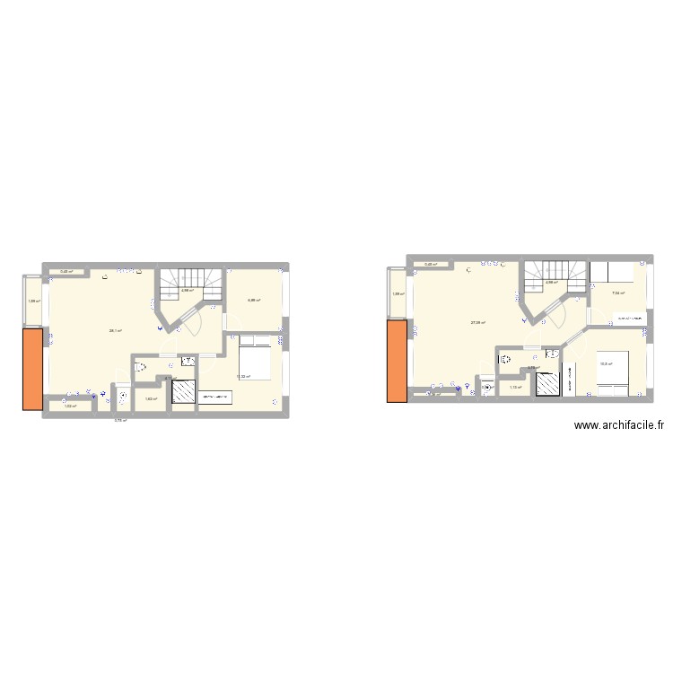 benoit nouveau. Plan de 20 pièces et 115 m2