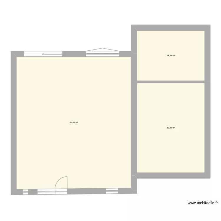 1er étage briquemont. Plan de 4 et 124 m² 1er étage briquemont. Plan de 4 et 124 m²