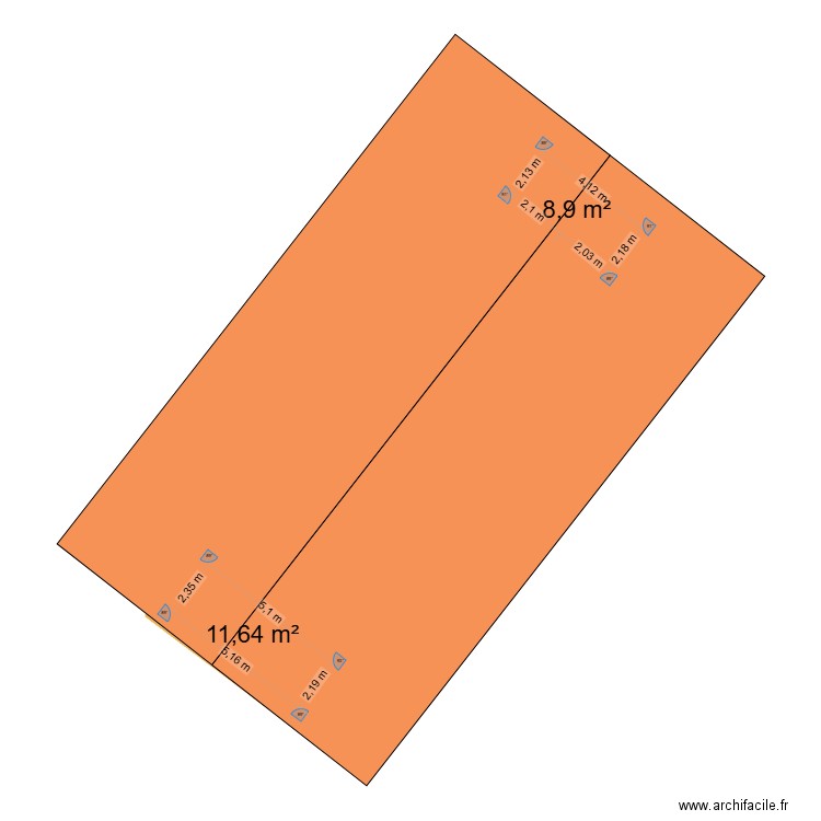 PERLIN. Plan de 5 pièces et 133 m2