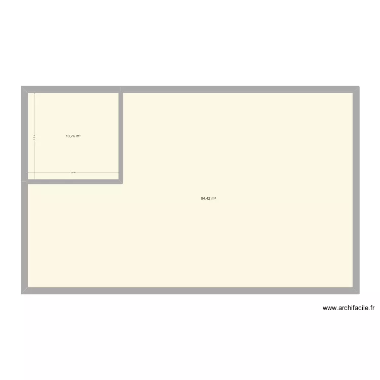 maison1. Plan de 2  et 108 m²