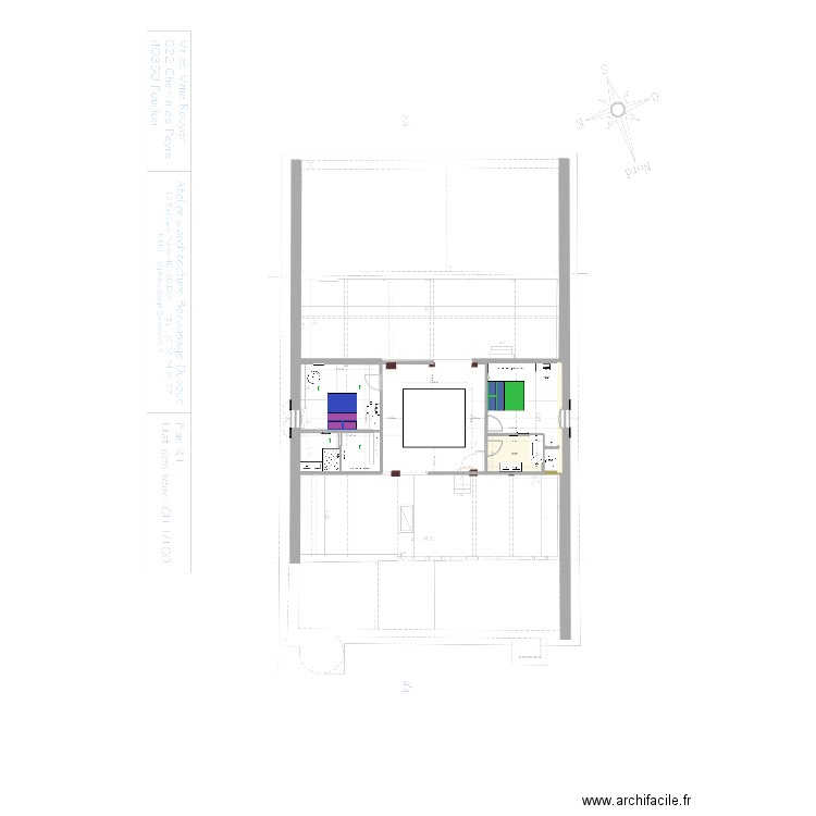 étage BAGIEU. Plan de 1 pièce et 6 m2