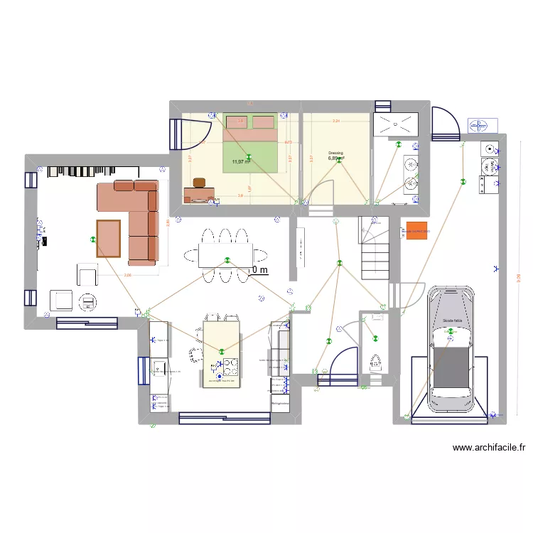 Plan Maison 2 rossignols. Plan de 8  et 63 m²