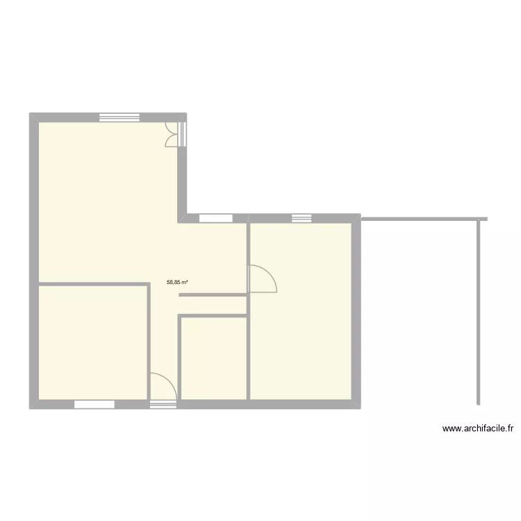10 route de boursin. Plan de 1  et 59 m²