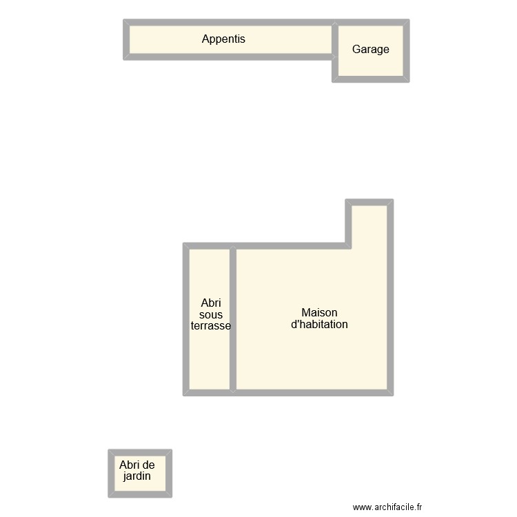 bordat depenance. Plan de 5 pièces et 79 m2