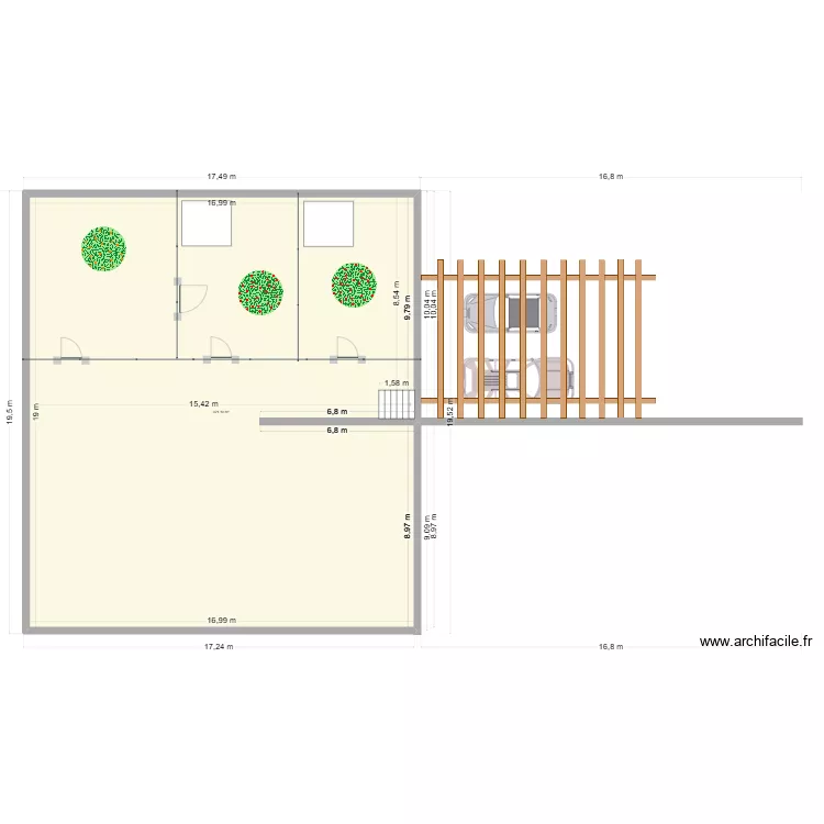 CHENIL. Plan de 1 Pièce et 321 m²
