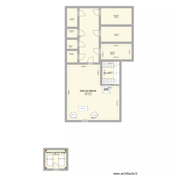 spa lyons la foret etage 1. Plan de 10 pièces et 122 m² spa lyons la foret etage 1. Plan de 10 pièces et 122 m²