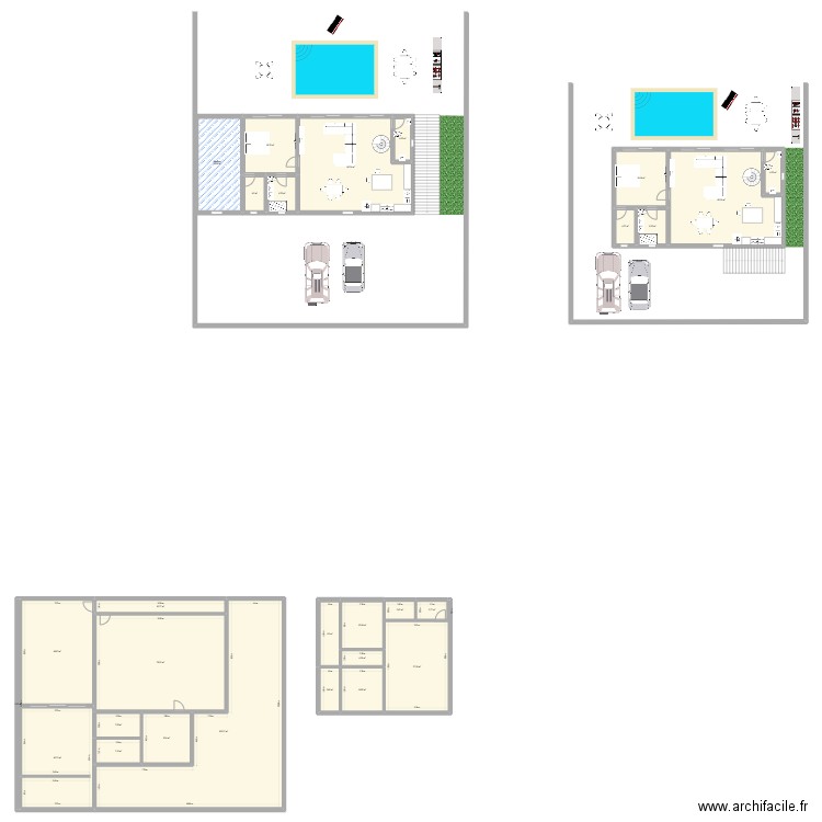 MAISON. Plan de 28 pièces et 636 m2
