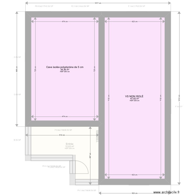 Delusseau. Plan de 10 pièces et 177 m2