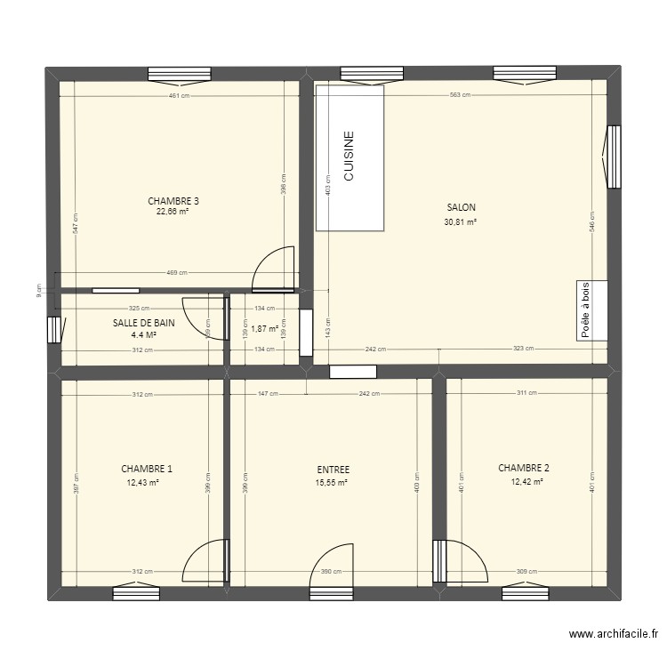 TX LD PAGANO. Plan de 6 pièces et 96 m2