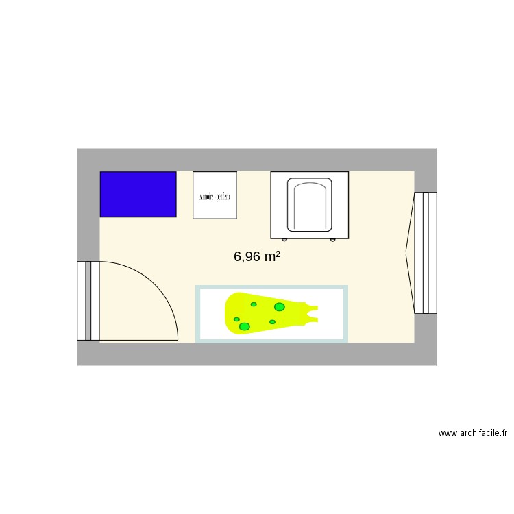 Petite chambre. Plan de 0 pièce et 0 m2